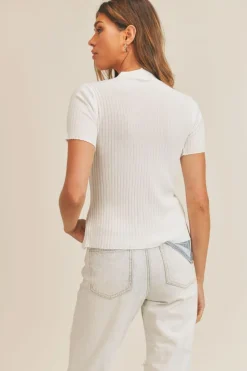 Outlet Sage The Label Swift Stroll Twist Front Knit Top|