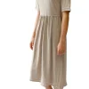 New RD Style Tan Acid Wash Midi Dress|