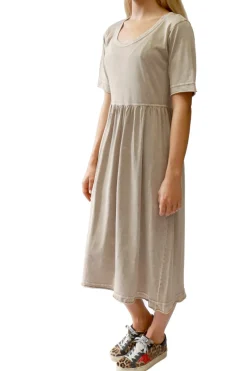 New RD Style Tan Acid Wash Midi Dress|