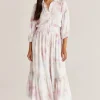 Outlet Z Supply Tanya Watercolor Maxi Dress|