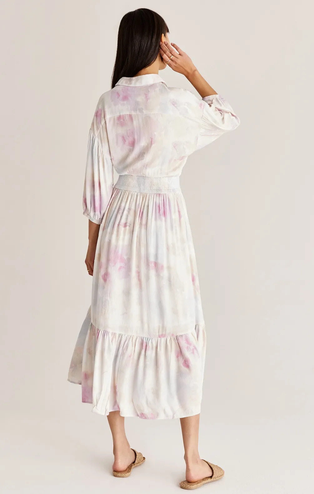 Outlet Z Supply Tanya Watercolor Maxi Dress|