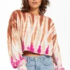 Online Z Supply Tempest Sorbet Skies Tie-Dye Pullover-Sahara|