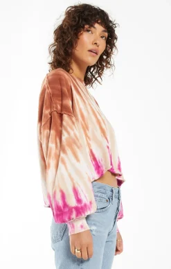 Online Z Supply Tempest Sorbet Skies Tie-Dye Pullover-Sahara|