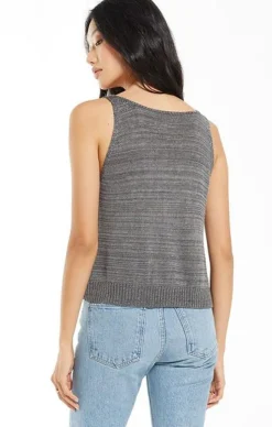 Online Z Supply Thalia V-Neck Sweater Tank-Charcoal|