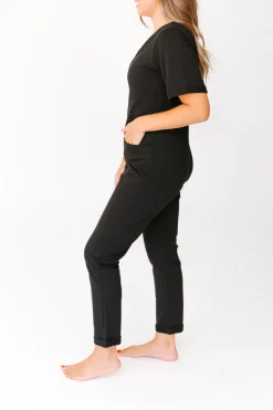 Discount Smash + Tess The Aria Romper In Midnight Black|Smash & Tess