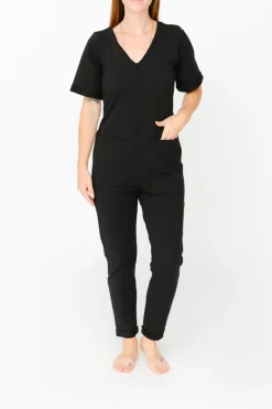 Discount Smash + Tess The Aria Romper In Midnight Black|Smash & Tess