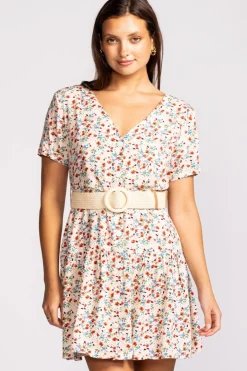 Pink Martini The Aubrey Dress-Beige|