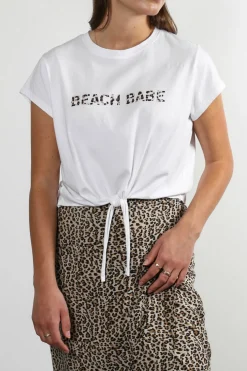 Sale Brunette the label The "Beach Babe" Tee-White|Koy Resort X Brunette