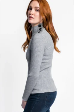 Discount Pink Martini The Elise Sweater-Grey|