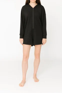 New Smash + Tess The Maybe Malibu Romper In Midnight Black|
