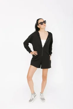 New Smash + Tess The Maybe Malibu Romper In Midnight Black|