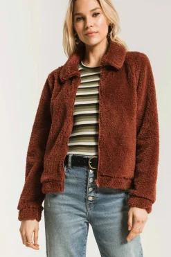 Clearance Z Supply The Sherpa Crop Jacket|