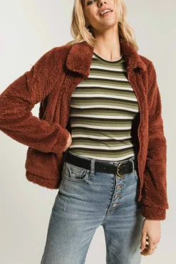 Clearance Z Supply The Sherpa Crop Jacket|
