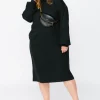Outlet Smash + Tess The Sweater Dress In Midnight Black|