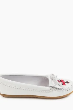 Outlet Minnetonka Thunderbird Moccasin-White|