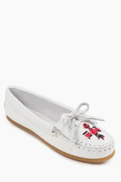 Outlet Minnetonka Thunderbird Moccasin-White|