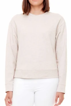 Online Up! Twill Long Sleeve Top-Oatmeal|