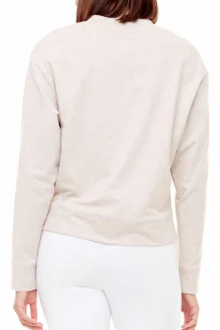 Online Up! Twill Long Sleeve Top-Oatmeal|