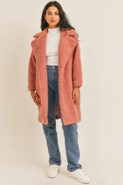 Outlet Sadie & Sage Up From The Skies Coat-Dusty Pink|
