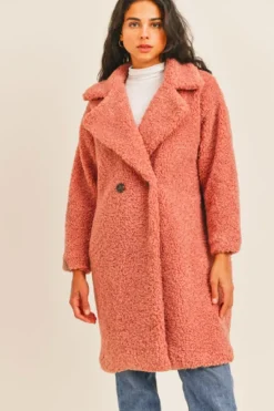 Outlet Sadie & Sage Up From The Skies Coat-Dusty Pink|