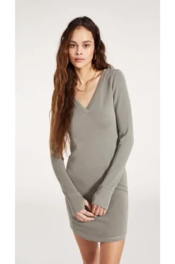 Outlet BB Dakota by Steve Madden V Specific Long Sleeve Bodycon Dress-Olive|Bb Dakota