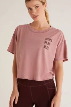 Clearance Z Supply Vintage Work Tee-Soft Mauve|