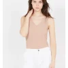 Sale The Korner V-Neck Rib Tank Top-Beige|