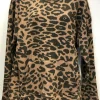 Clearance RD Style Waffle Knit Lounge Top-Leopard|