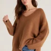 Outlet Z Supply Weekender Sweater-Camel Brown|