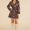 Online Minkpink Whilla Mini Dress-Navy Multi|Minkink