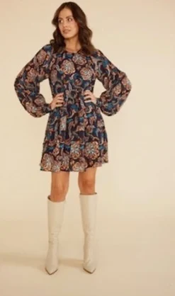 Online Minkpink Whilla Mini Dress-Navy Multi|Minkink