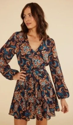 Online Minkpink Whilla Mini Dress-Navy Multi|Minkink