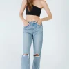 Sale Unpublished Willa Super High Rise Mom Fit Straight Leg-Rogue|