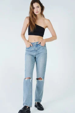 Sale Unpublished Willa Super High Rise Mom Fit Straight Leg-Rogue|