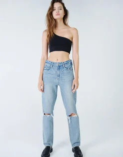 Sale Unpublished Willa Super High Rise Mom Fit Straight Leg-Rogue|