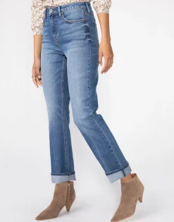 Outlet Unpublished Willa Super High Waist Mom Fit Straight Leg In Lapis|