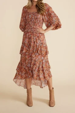 Best Minkpink Willow Shirred Midi Skirt|