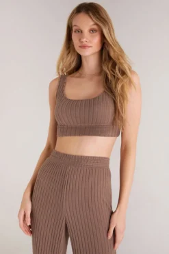 Best Z Supply Zoe Rib Tank Bra-Light Cola|