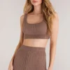 Outlet Z Supply Zoe Rib Tank Bra-Light Cola|